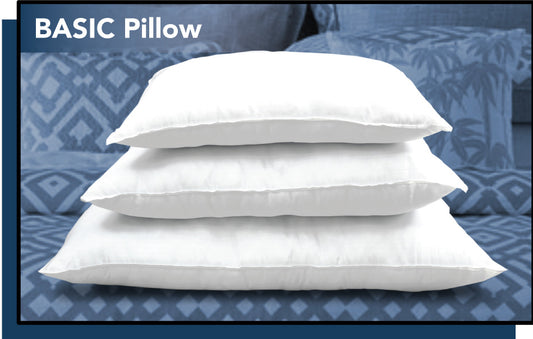 The Basic Pillow. Sold in bulk at wholesale prices by Just Pillows.